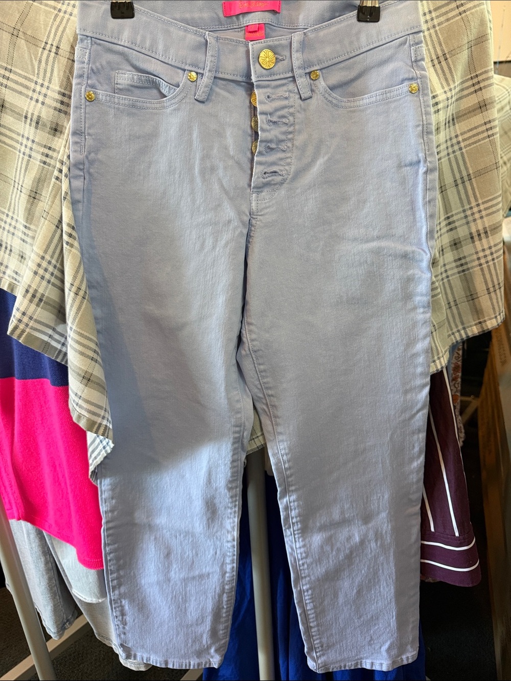 Lilly Pulitzer Light Blue Cropped Ankle Jeans